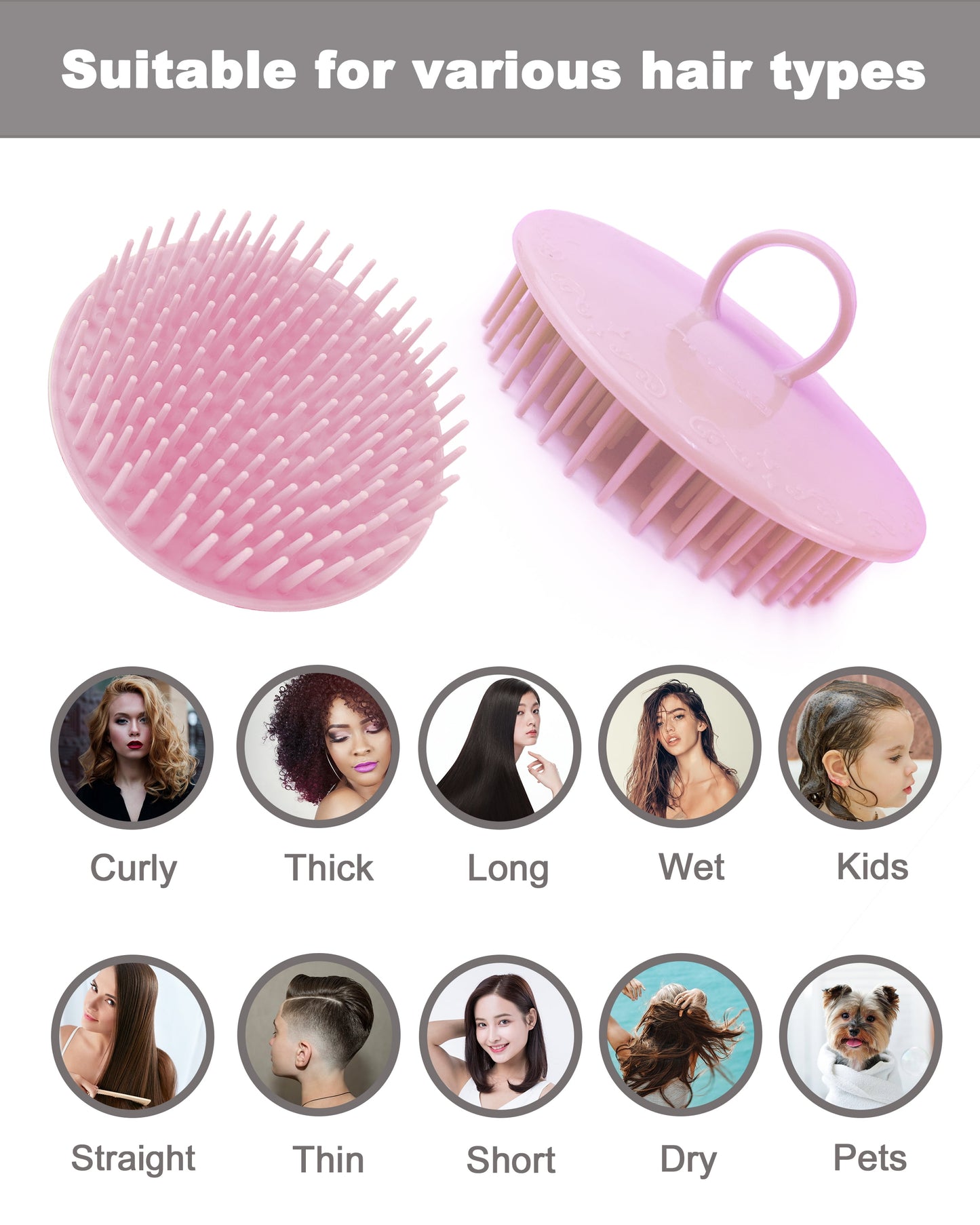 Sacred Scalp Massager Shampoo Brush Set