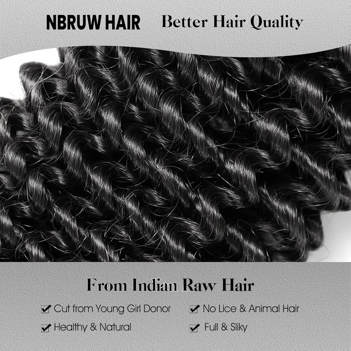 Sacred Crown TM Deep Wave Virgin Human Hair Bundles (3-4 Pieces, Multiple Lengths)