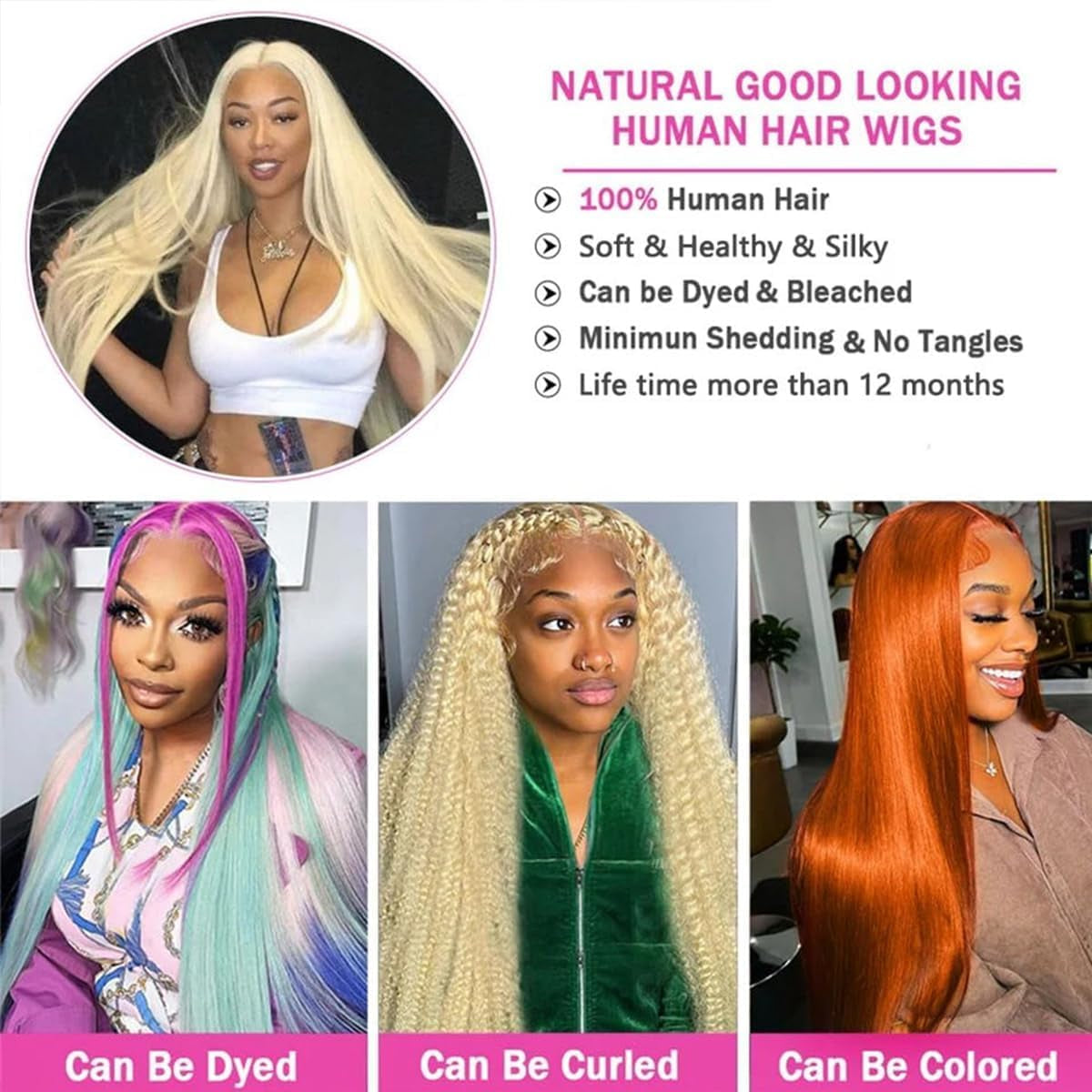 Sacred Crown TM 613 Blonde Bundles Human Hair Virgin Brazilian Hair