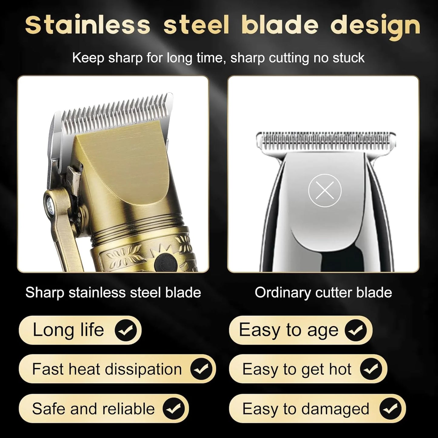 Sacred Cordless Hair Clippers & Trimmer Set