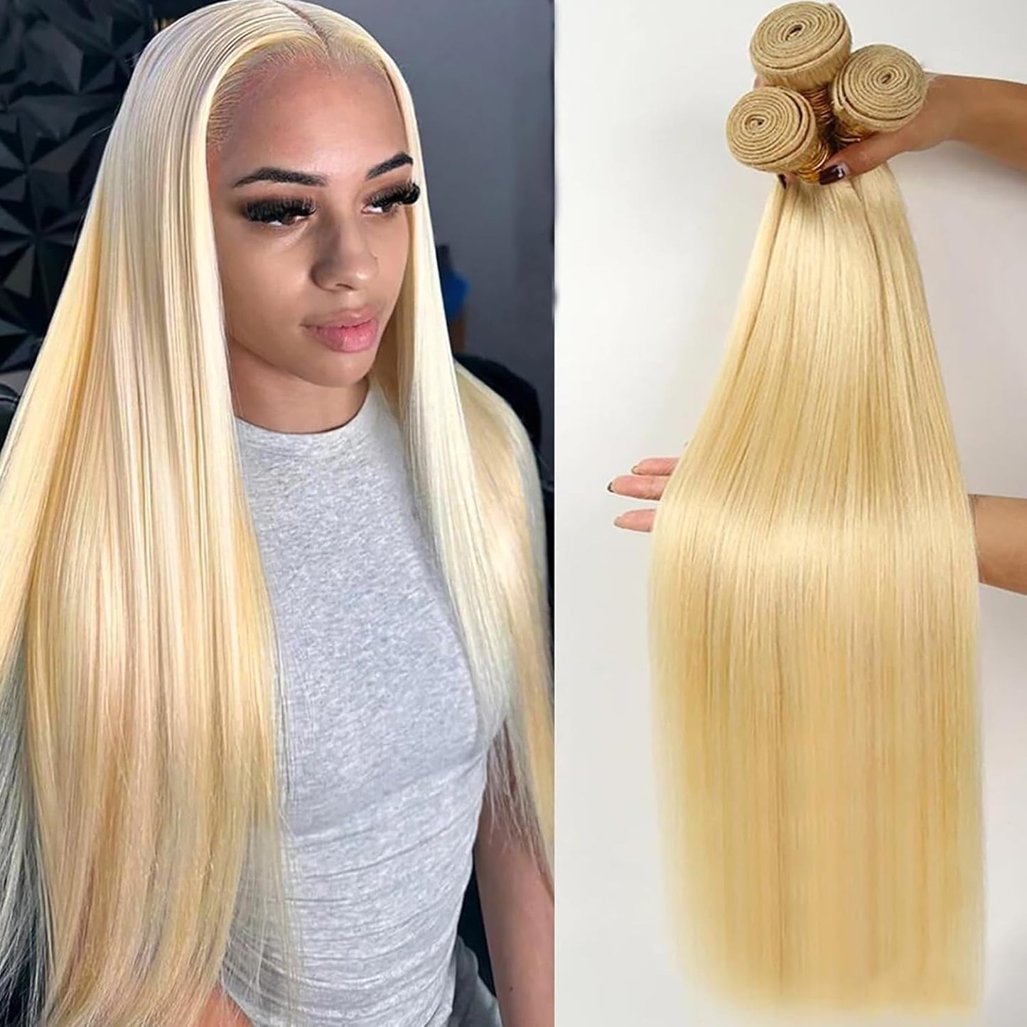 Sacred Crown TM 613 Blonde Bundles Human Hair Virgin Brazilian Hair