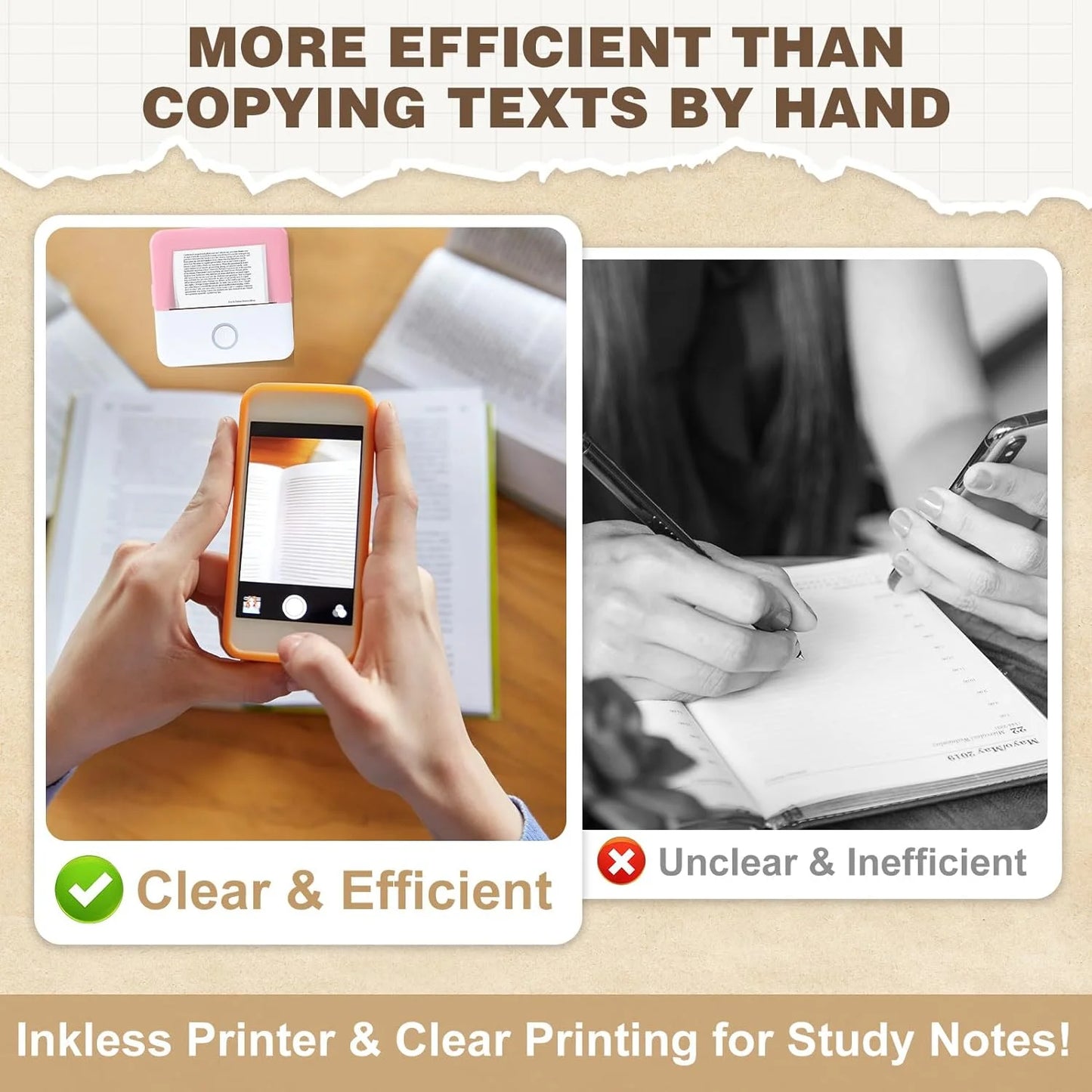 Sacred Prints TM Portable Thermal Mini Printer - Inkless, Wireless & Compact
