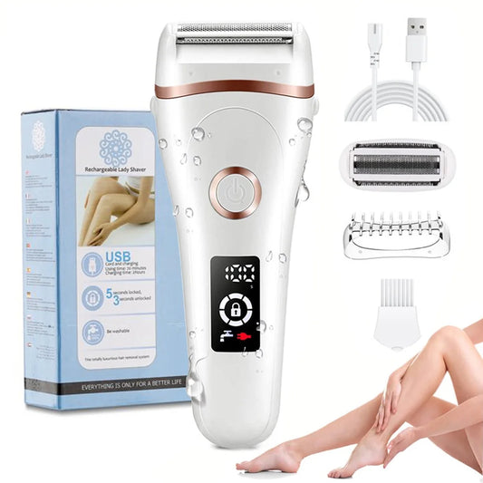 Sacred Smooth TM Rechargeable Electric Shaver for Women- Cordless & Waterproof