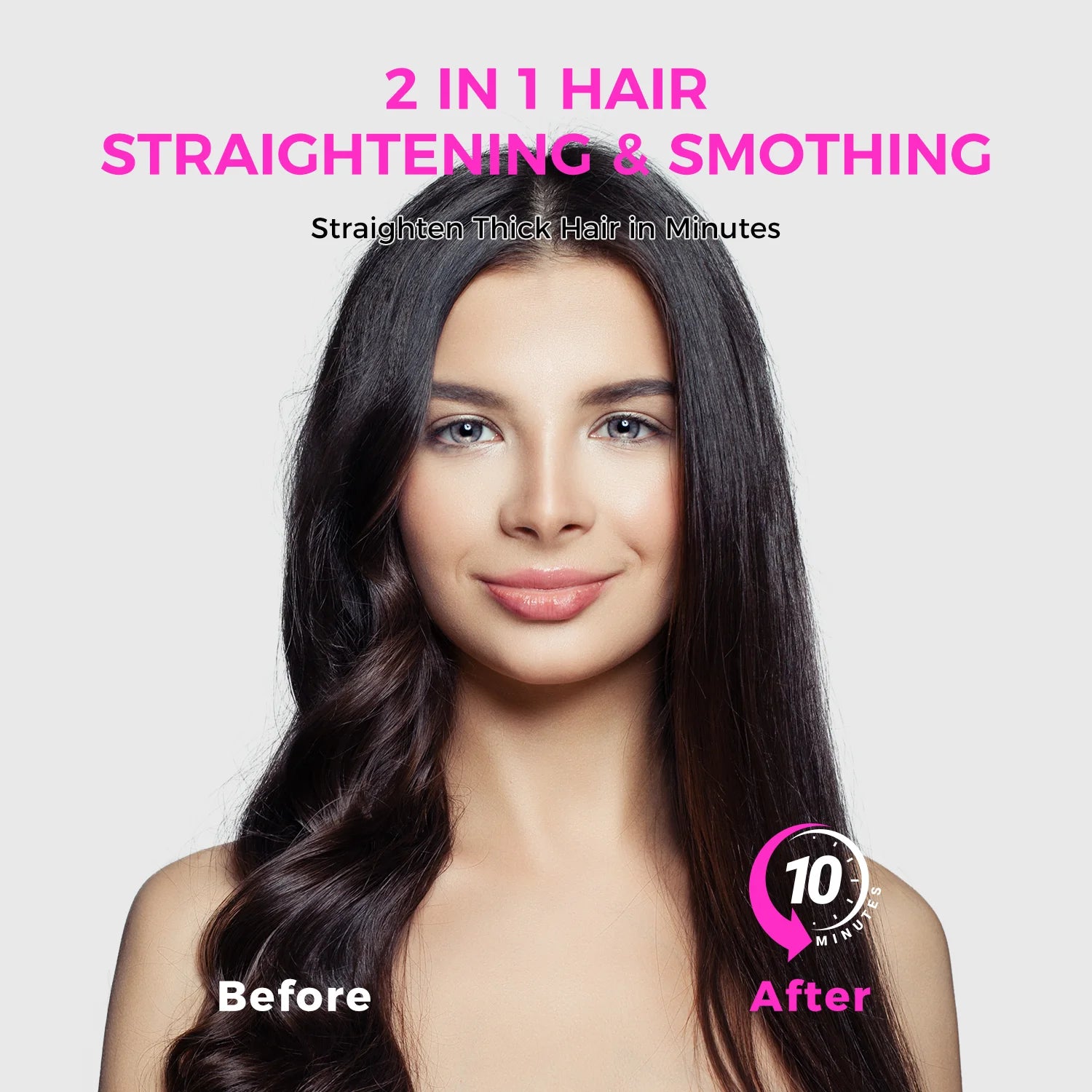 Scared Scrubs Smooth Hair Straightener Brush- Salon Quality Styling tool 
