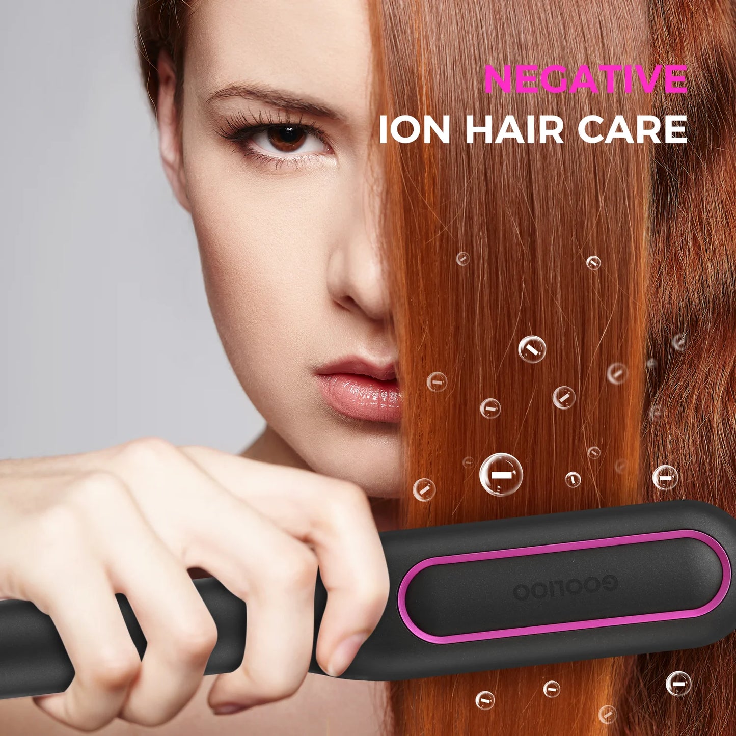 Scared Scrubs Smooth Hair Straightener Brush- Salon Quality Styling tool 