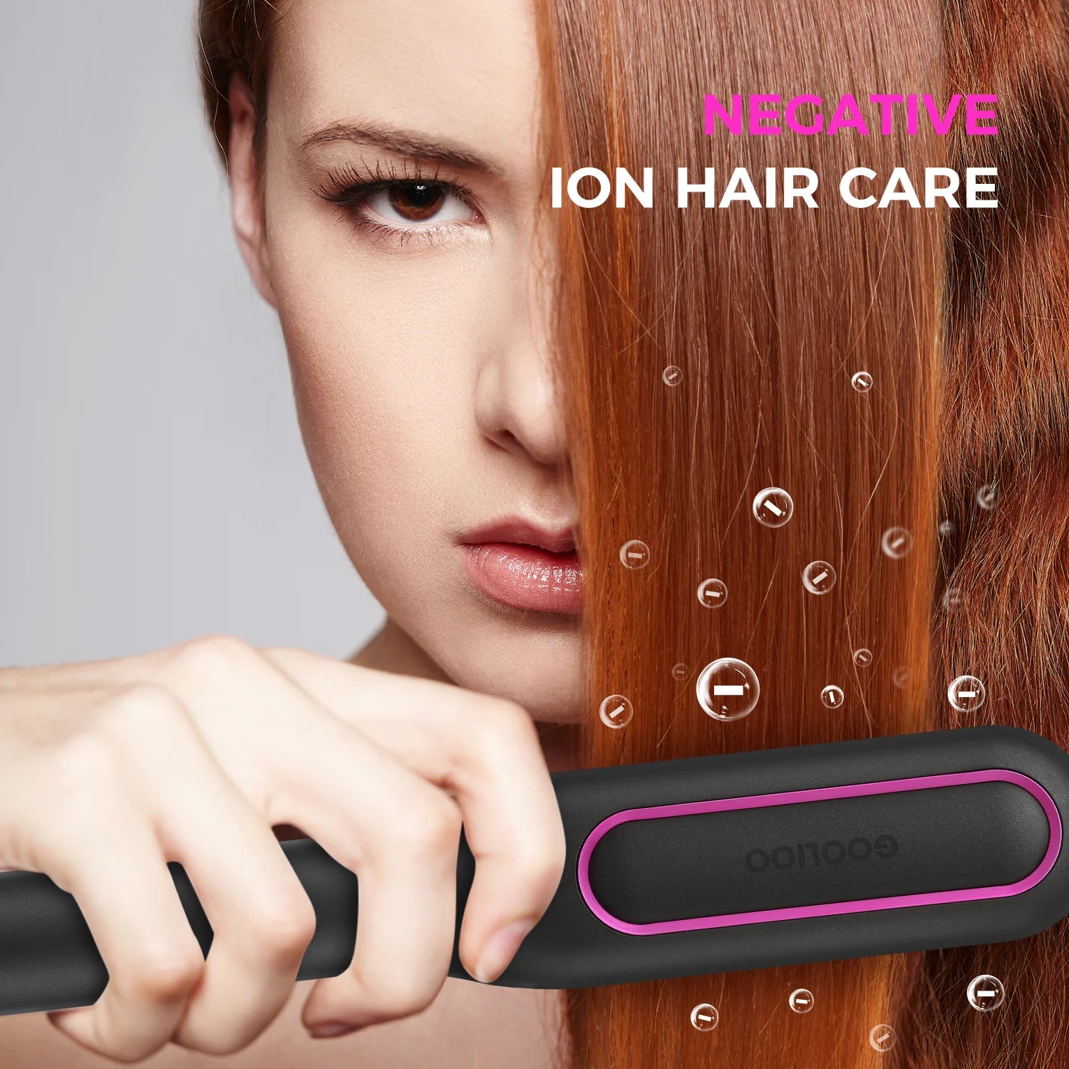 Scared Scrubs Smooth Hair Straightener Brush- Salon Quality Styling tool 