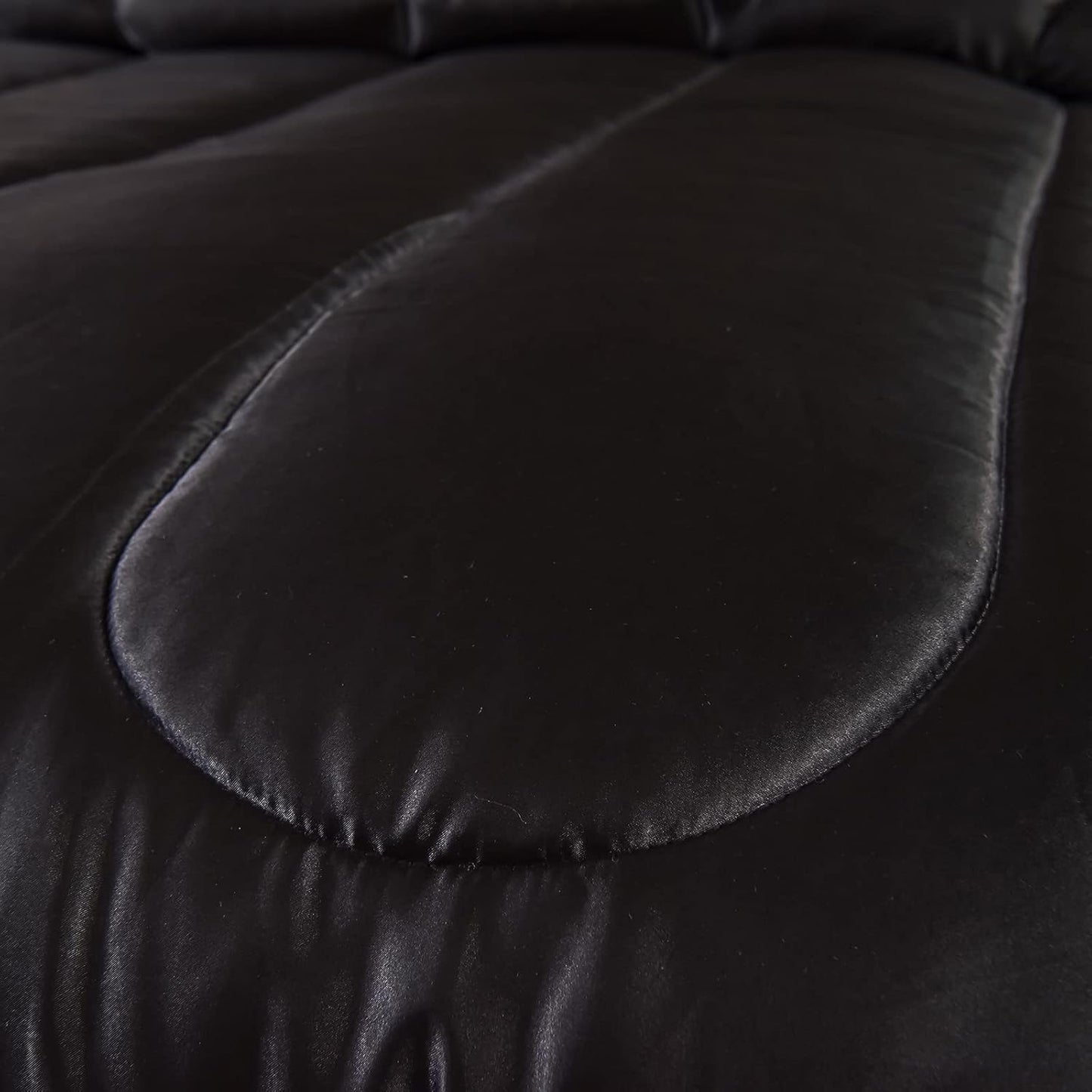 Sacred SlumberTM Silk Satin Comforter Set- Black Queen Set for Elevated Rest