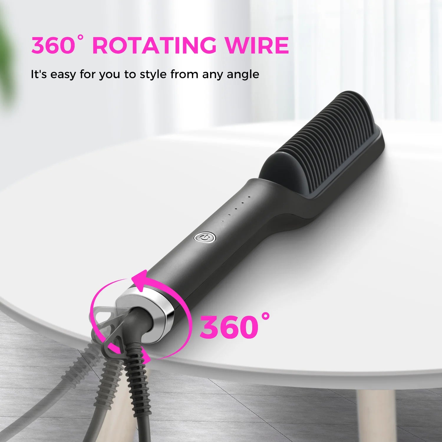 Scared Scrubs Smooth Hair Straightener Brush- Salon Quality Styling tool 