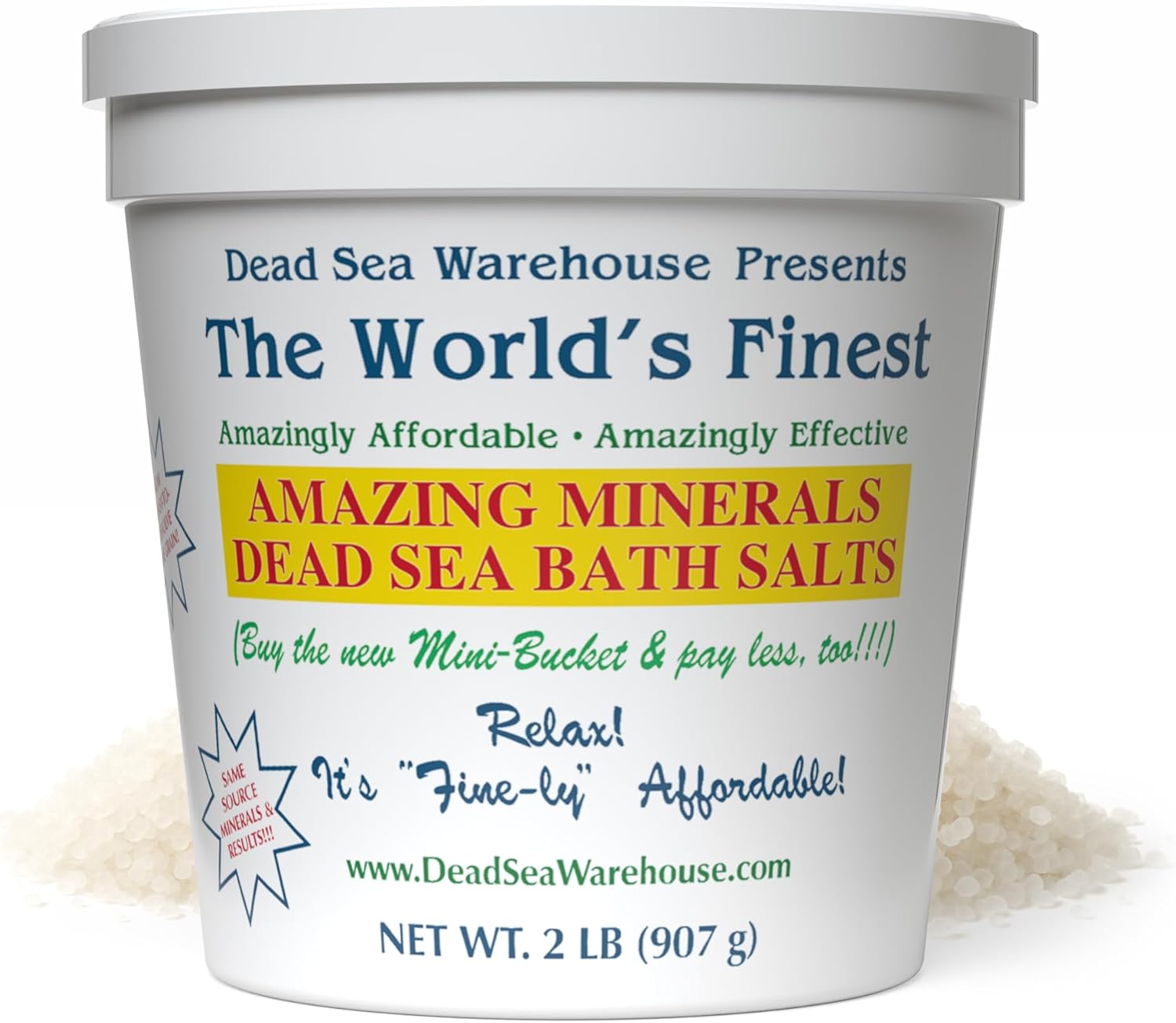 Sacred Scrubs Dead Sea Mineral Bath Salts – Multiple Sizes Available