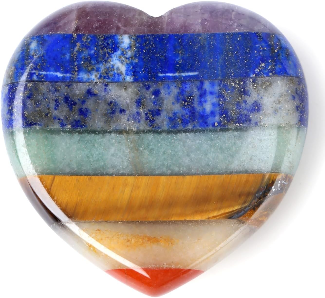 Sacred Balance — 7-Chakra Teardrop Worry Stone