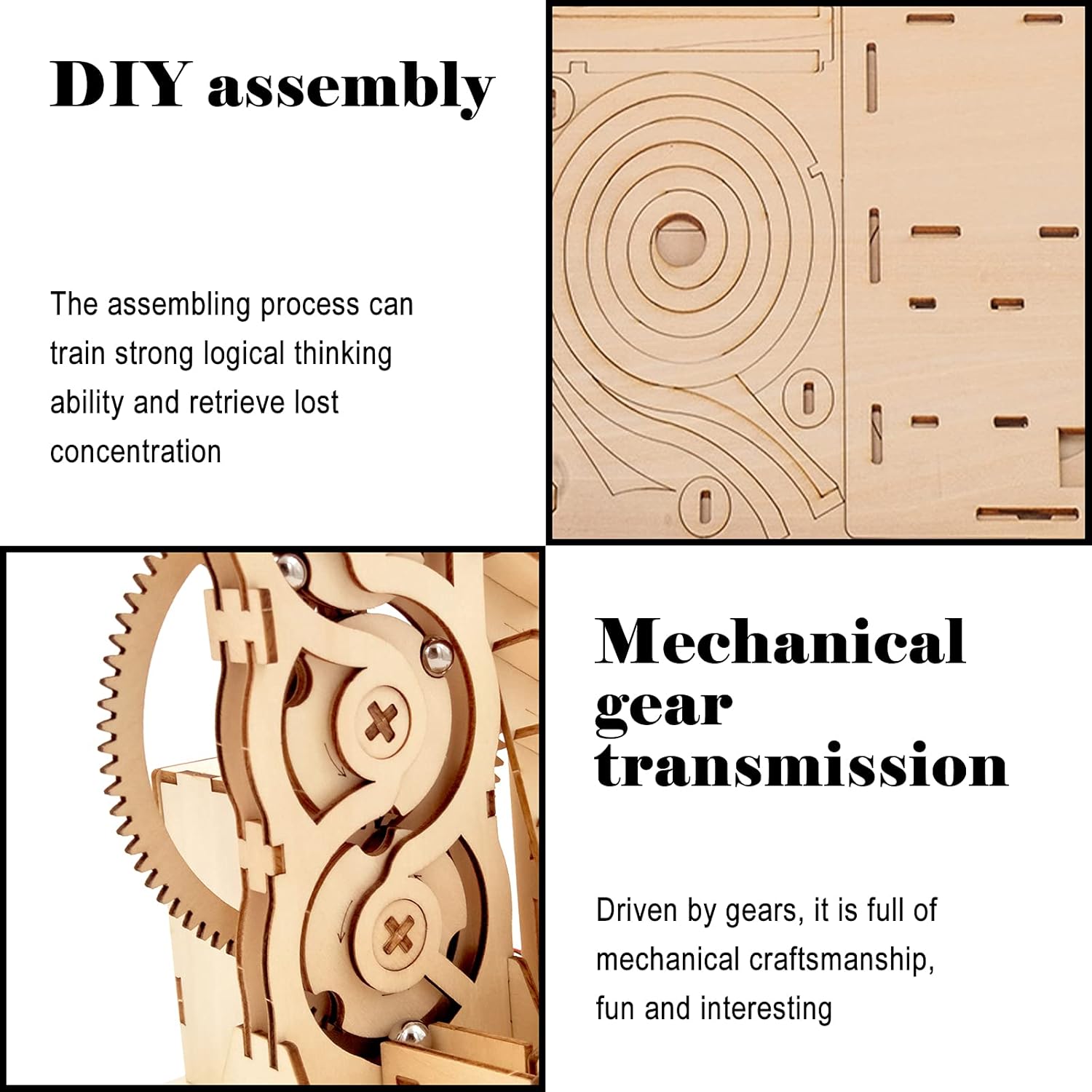 Sacred Motion™ 3D Wooden Marble Run Puzzle
