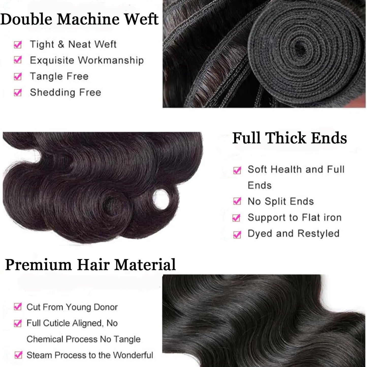 Sacred Crown TM Bundle Body Wave Set - Virgin Human Hair