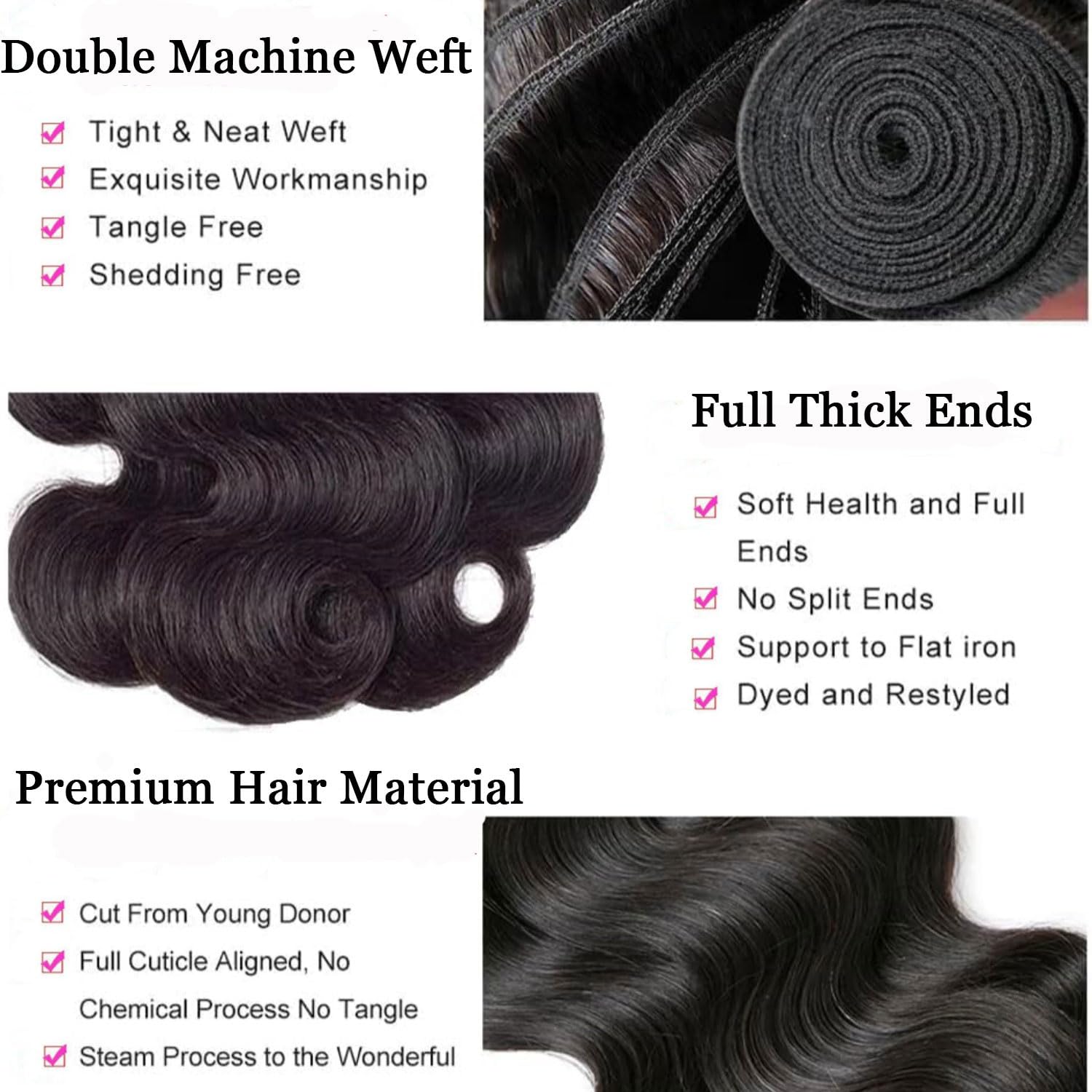 Sacred Crown TM Bundle Body Wave Set - Virgin Human Hair