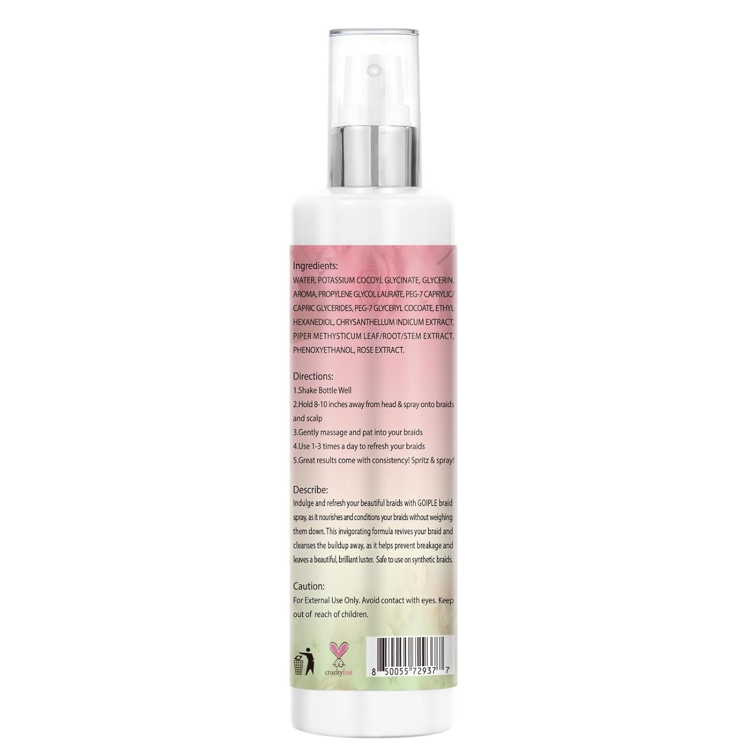Sacred Scrubs Rose Mint Braid Spray 