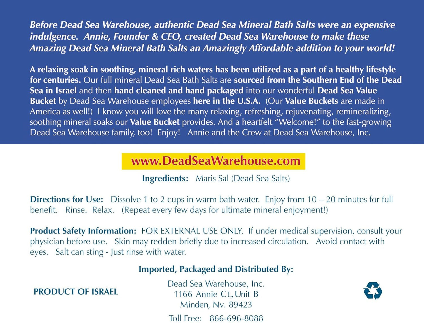 Sacred Scrubs Dead Sea Mineral Bath Salts – Multiple Sizes Available