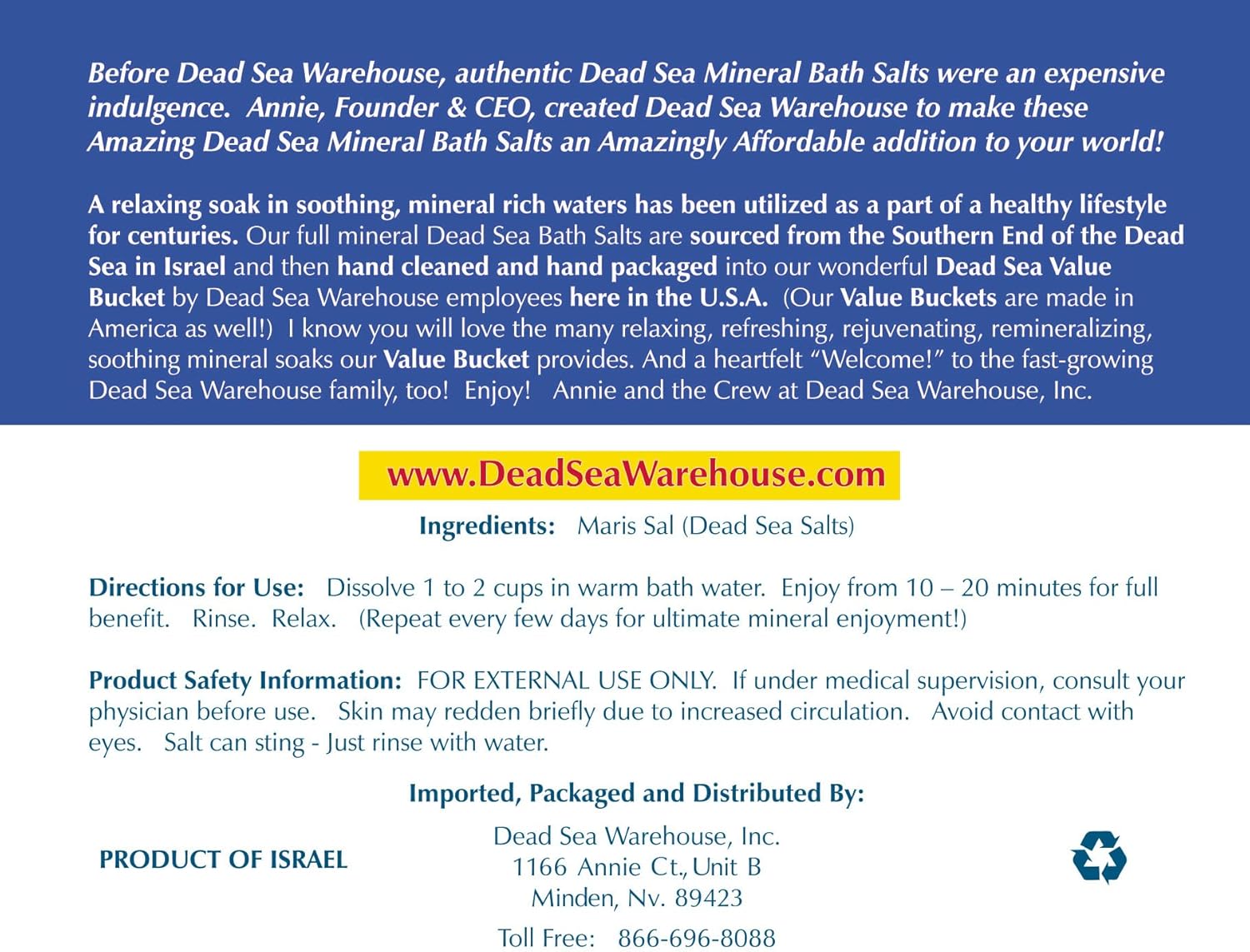 Sacred Scrubs Dead Sea Mineral Bath Salts – Multiple Sizes Available