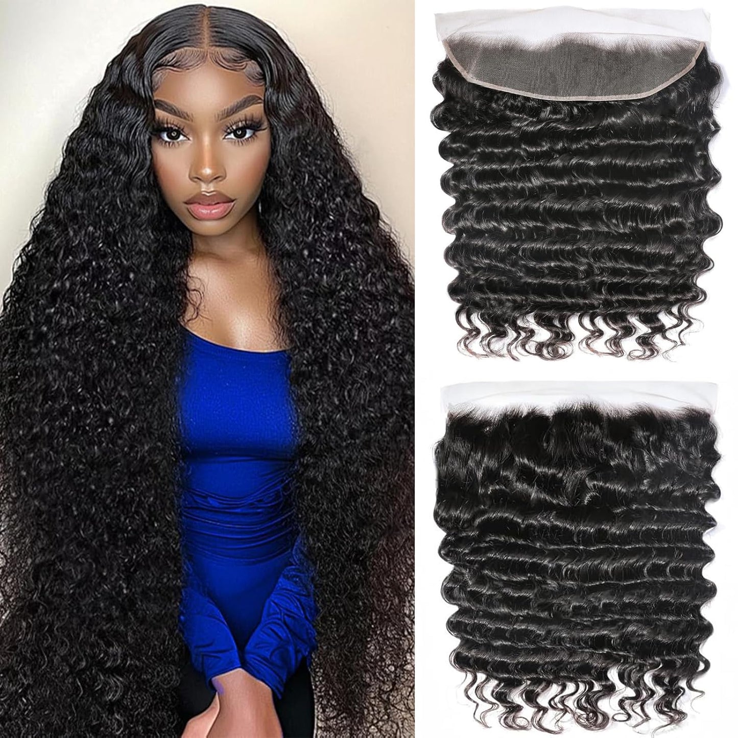 Sacred Crown TM Deep Wave Virgin Human Hair Bundles (3-4 Pieces, Multiple Lengths)