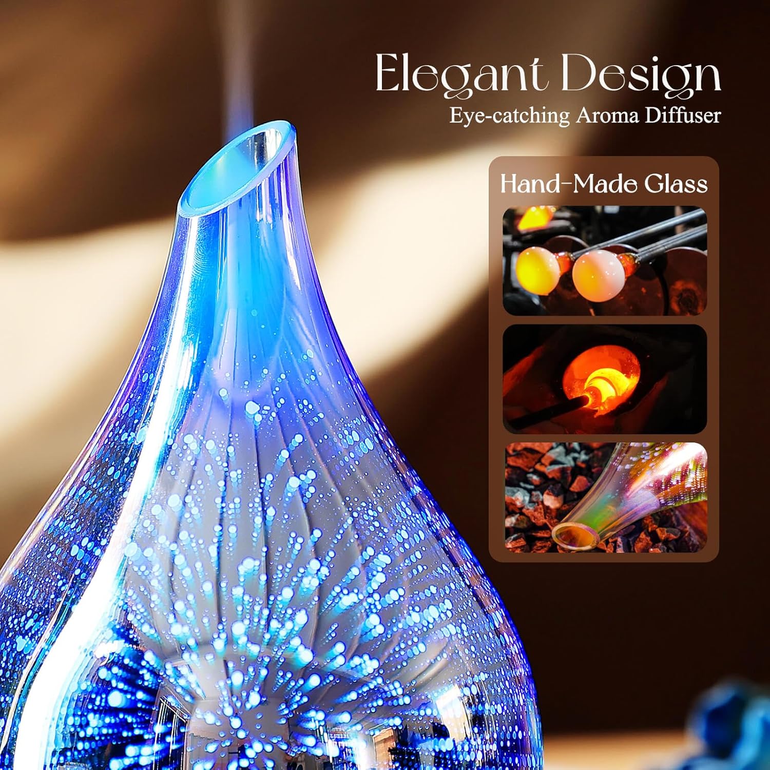 Sacred Glow — 3D Glass Aromatherapy Diffuser