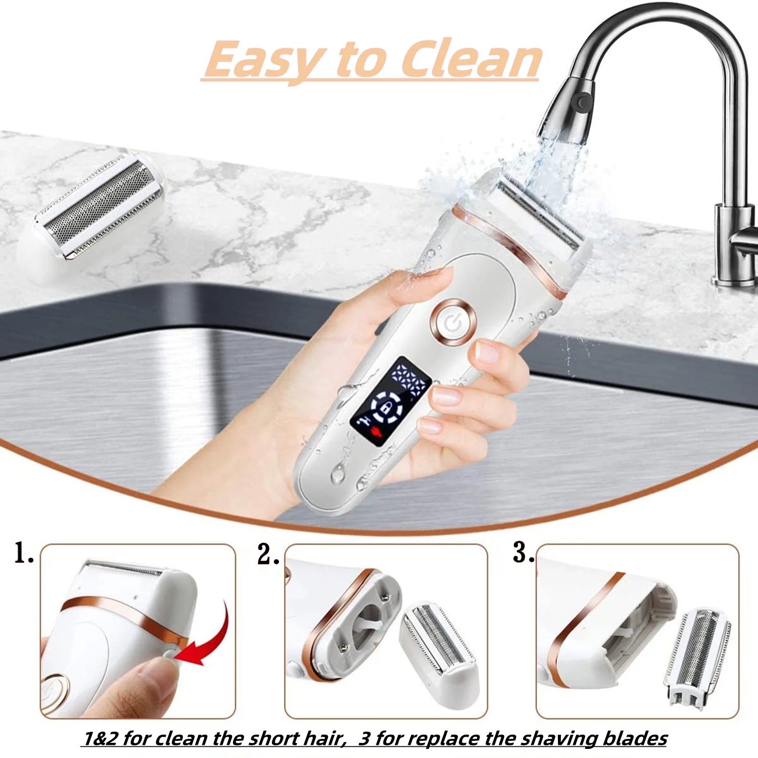Sacred Smooth TM Rechargeable Electric Shaver for Women- Cordless & Waterproof