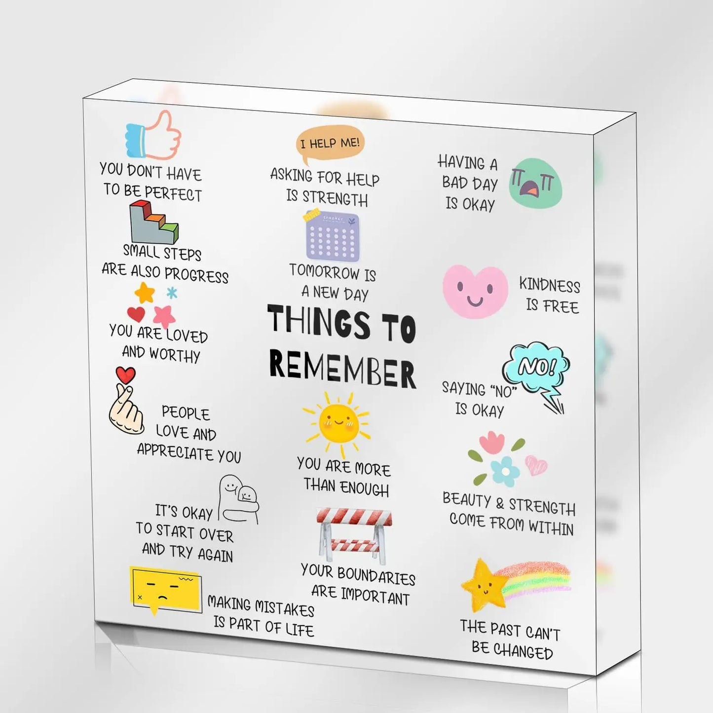 “Sacred Reminders” Affirmation Sign — Things to Remember