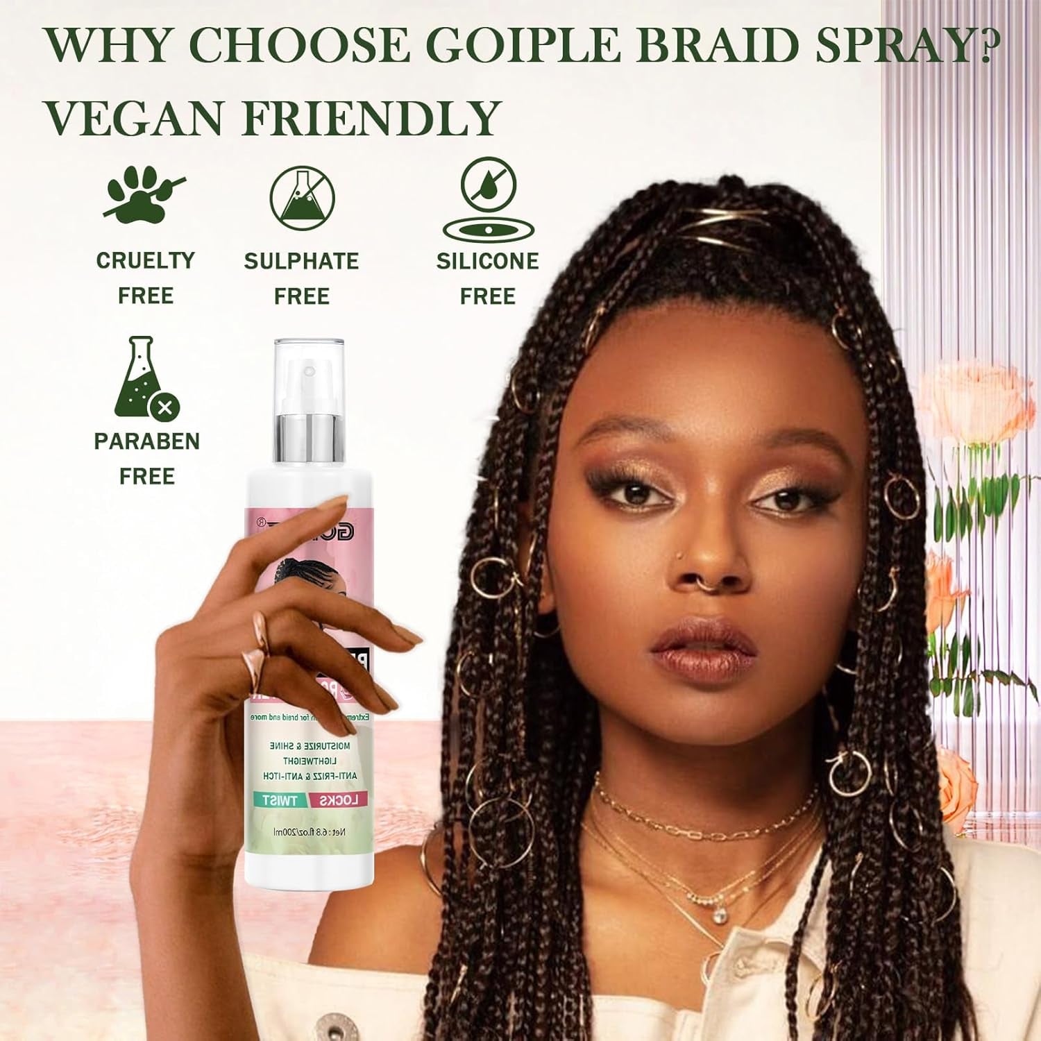 Sacred Scrubs Rose Mint Braid Spray 