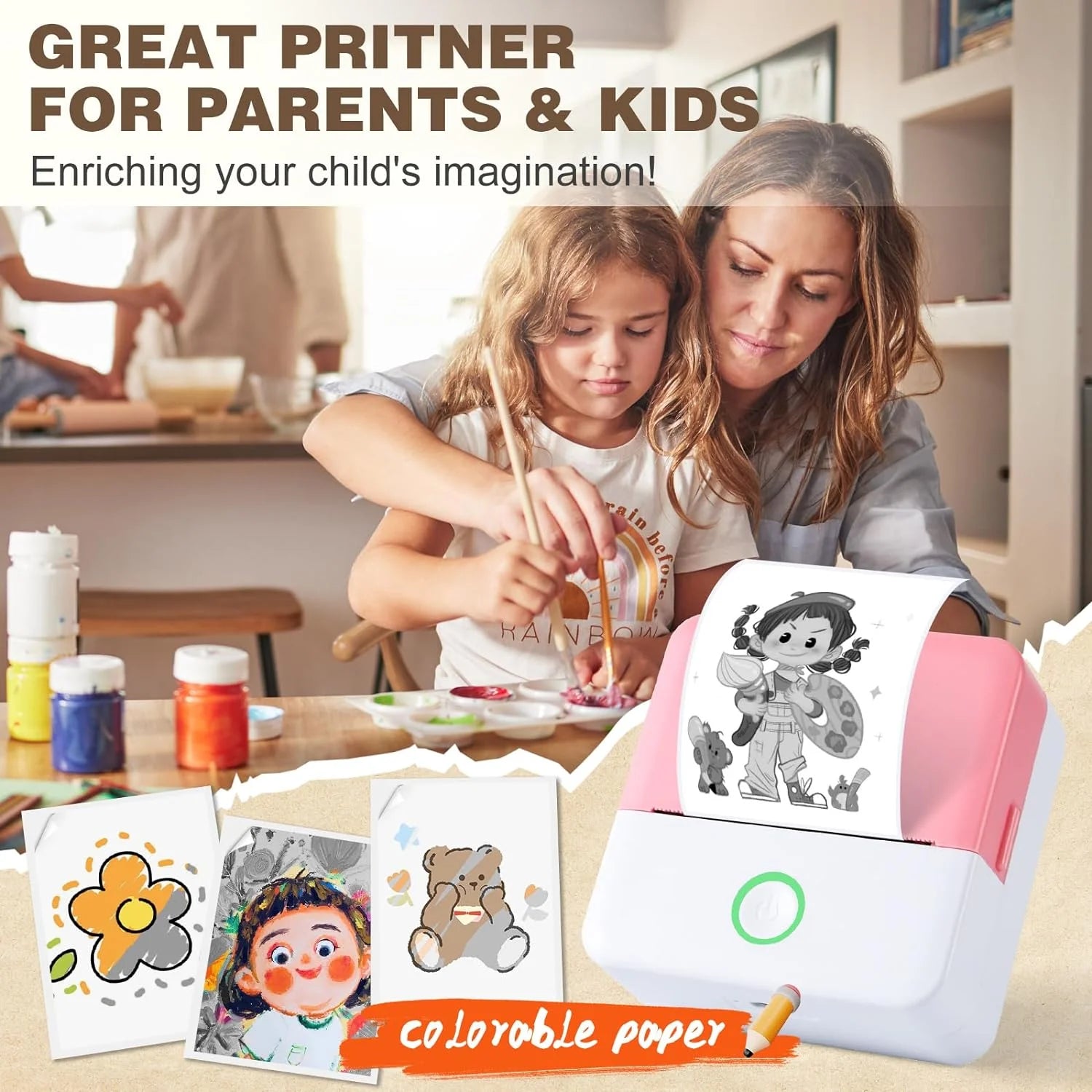 Sacred Prints TM Portable Thermal Mini Printer - Inkless, Wireless & Compact