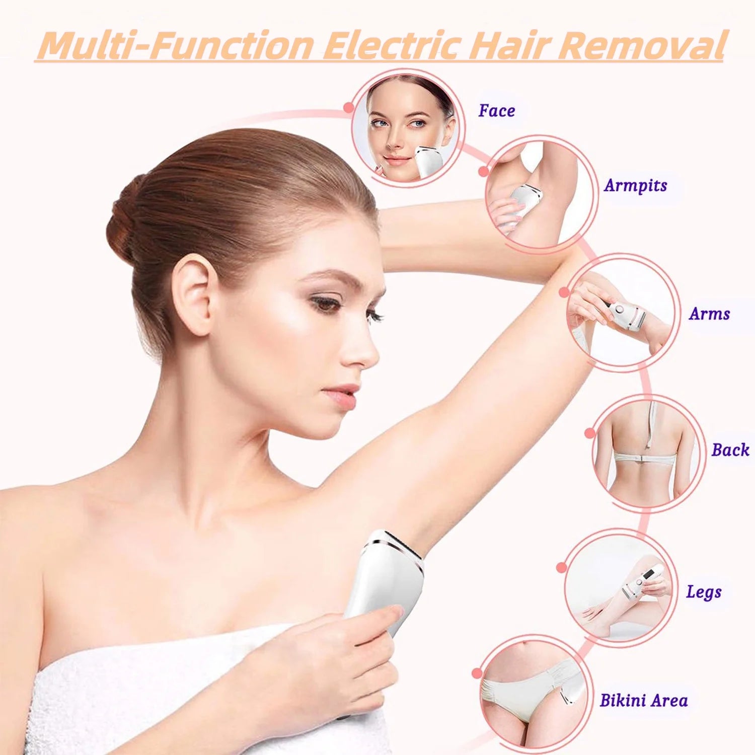 Sacred Smooth TM Rechargeable Electric Shaver for Women- Cordless & Waterproof