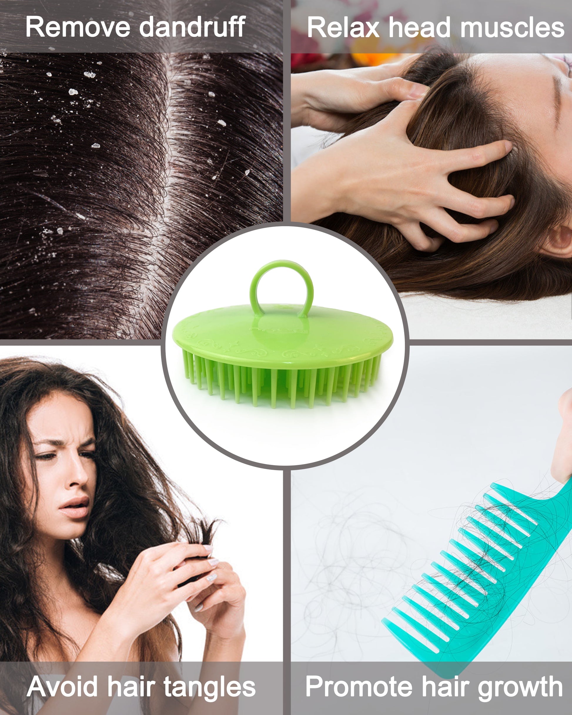 Sacred Scalp Massager Shampoo Brush Set