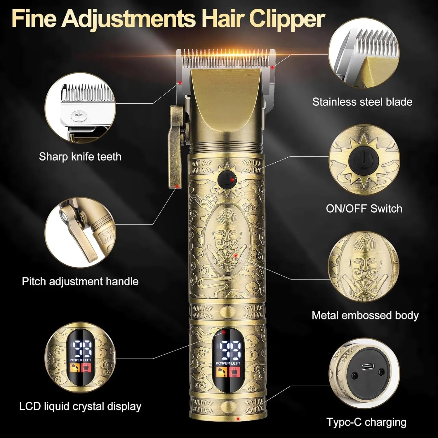 Sacred Cordless Hair Clippers & Trimmer Set