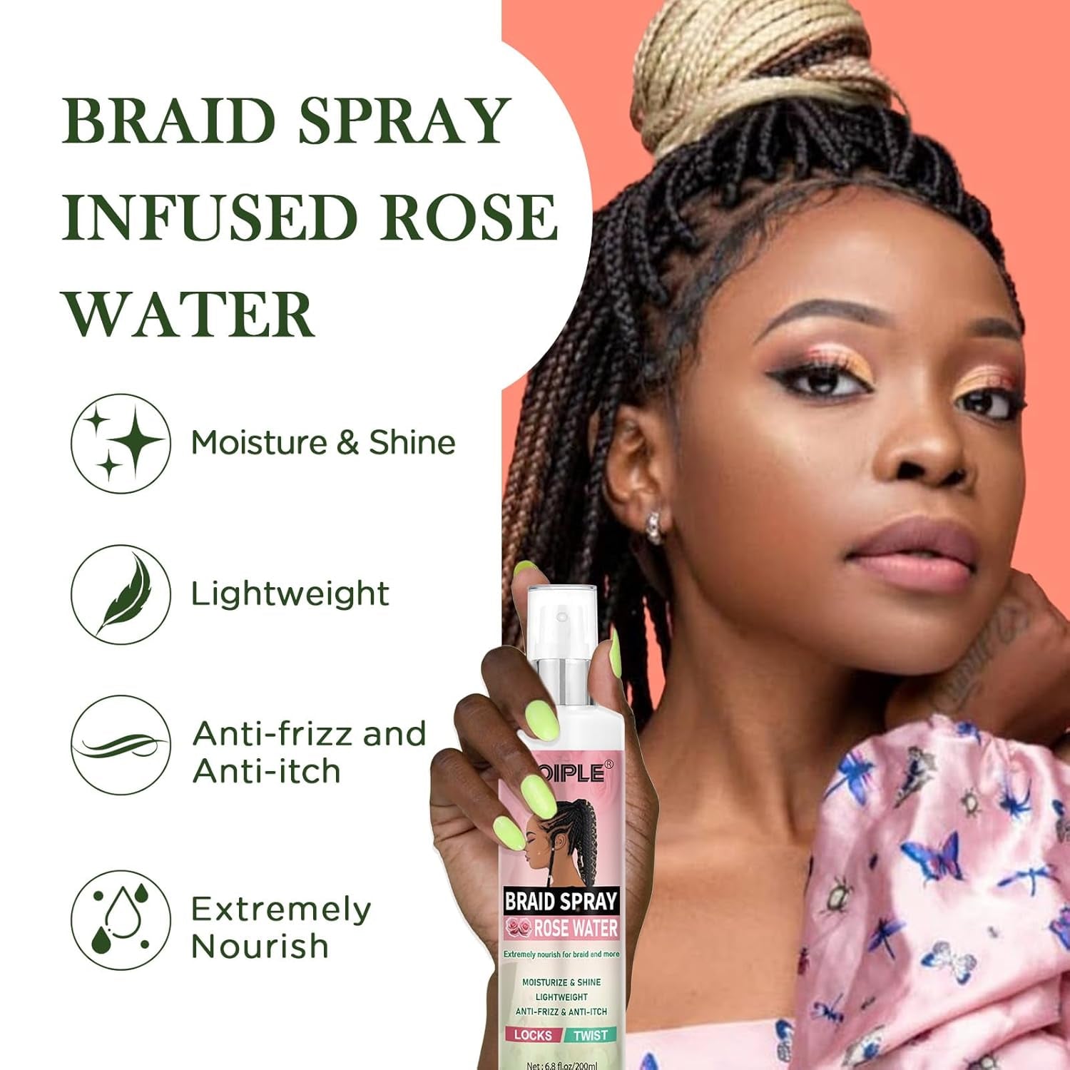 Sacred Scrubs Rose Mint Braid Spray 